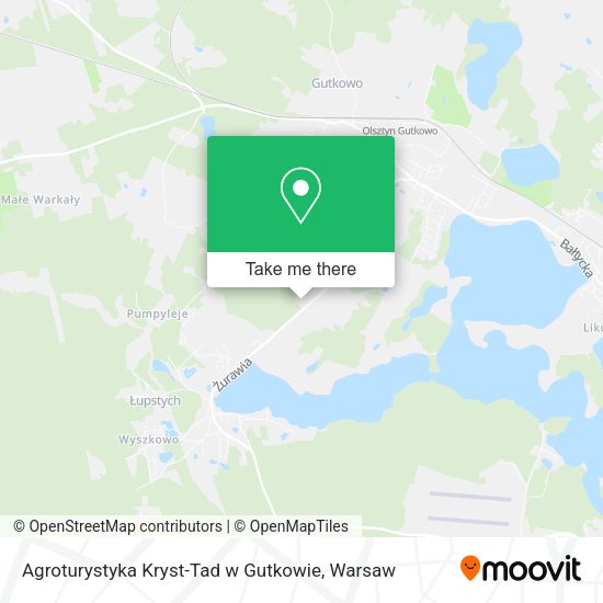 Agroturystyka Kryst-Tad w Gutkowie map