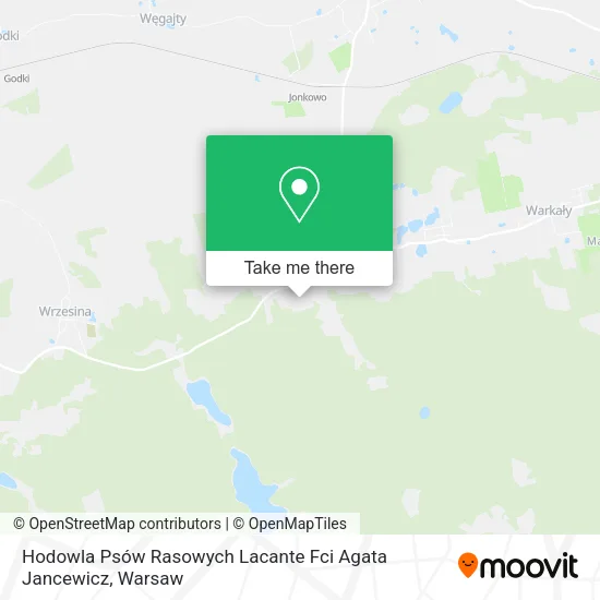 Hodowla Psów Rasowych Lacante Fci Agata Jancewicz map