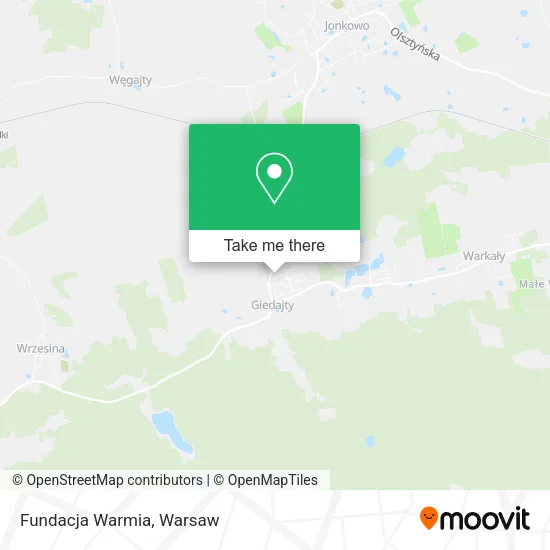 Fundacja Warmia map