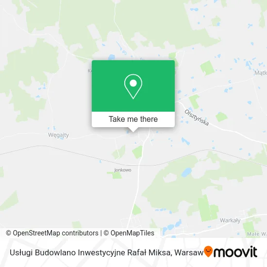 Usługi Budowlano Inwestycyjne Rafał Miksa map
