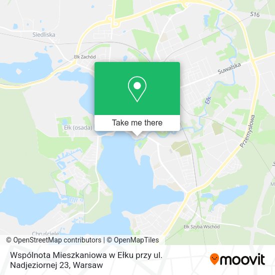 Wspólnota Mieszkaniowa w Ełku przy ul. Nadjeziornej 23 map