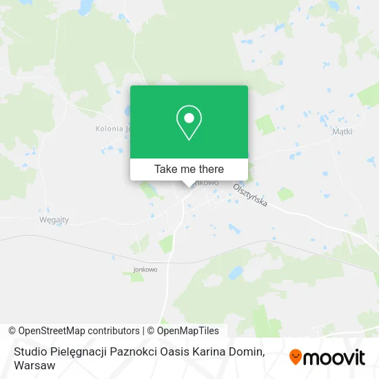 Карта Studio Pielęgnacji Paznokci Oasis Karina Domin