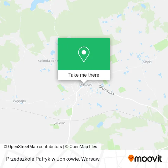 Карта Przedszkole Patryk w Jonkowie