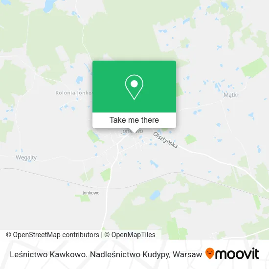 Карта Leśnictwo Kawkowo. Nadleśnictwo Kudypy