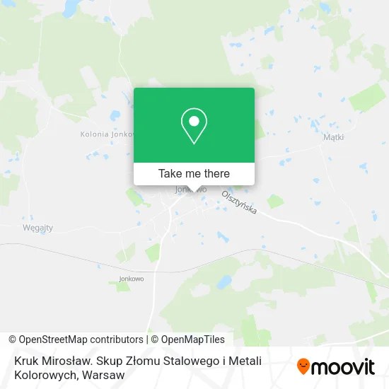 Карта Kruk Mirosław. Skup Złomu Stalowego i Metali Kolorowych