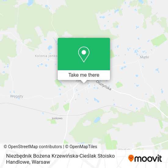 Niezbędnik Bożena Krzewińska-Cieślak Stoisko Handlowe map