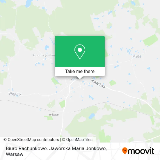 Biuro Rachunkowe. Jaworska Maria Jonkowo map