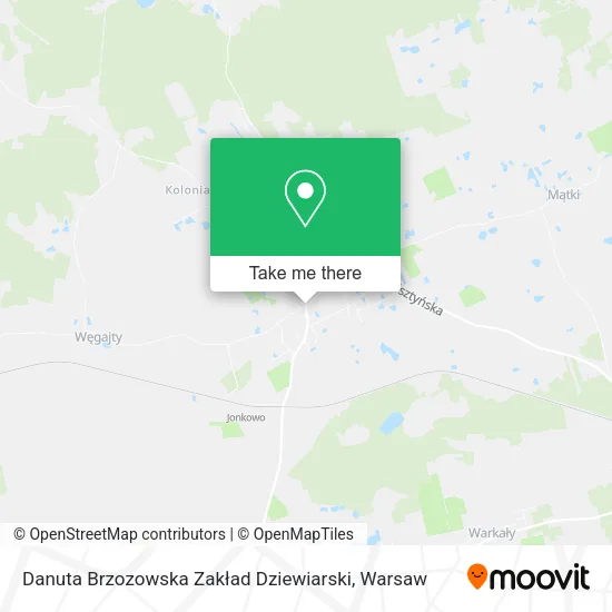Карта Danuta Brzozowska Zakład Dziewiarski