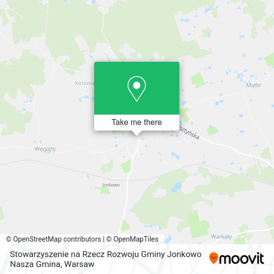 Stowarzyszenie na Rzecz Rozwoju Gminy Jonkowo Nasza Gmina map