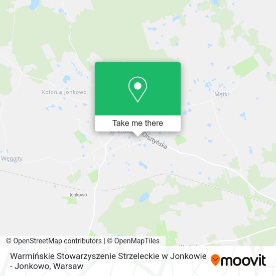 Warmińskie Stowarzyszenie Strzeleckie w Jonkowie - Jonkowo map