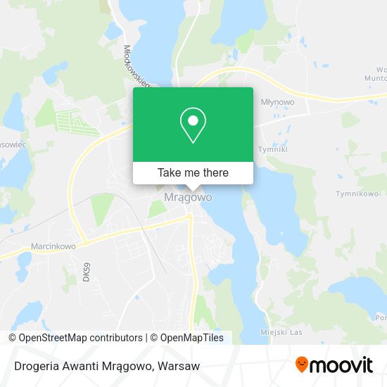 Drogeria Awanti Mrągowo map