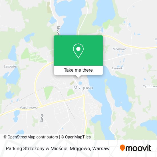 Parking Strzeżony w Mieście: Mrągowo map