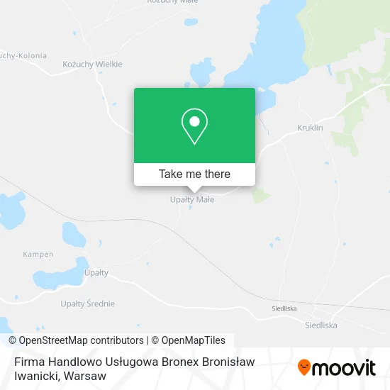 Карта Firma Handlowo Usługowa Bronex Bronisław Iwanicki
