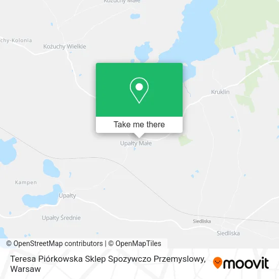 Карта Teresa Piórkowska Sklep Spozywczo Przemyslowy