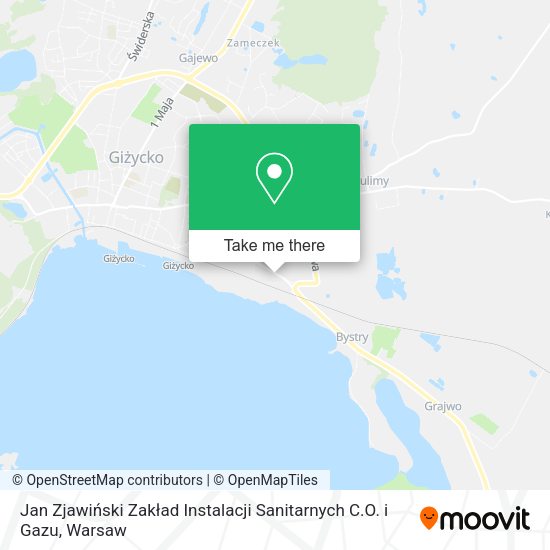 Jan Zjawiński Zakład Instalacji Sanitarnych C.O. i Gazu map