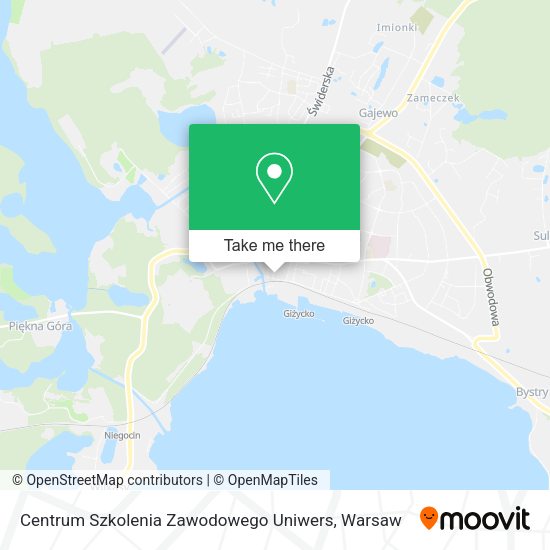 Centrum Szkolenia Zawodowego Uniwers map