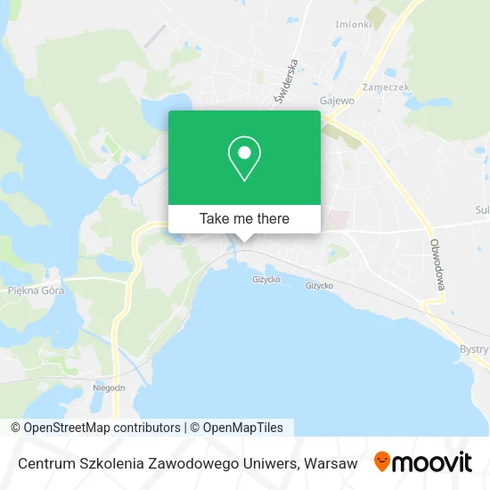 Карта Centrum Szkolenia Zawodowego Uniwers