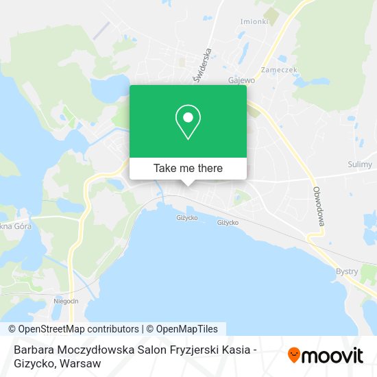 Карта Barbara Moczydłowska Salon Fryzjerski Kasia - Gizycko