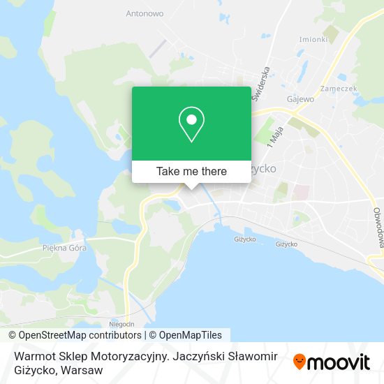 Warmot Sklep Motoryzacyjny. Jaczyński Sławomir Giżycko map