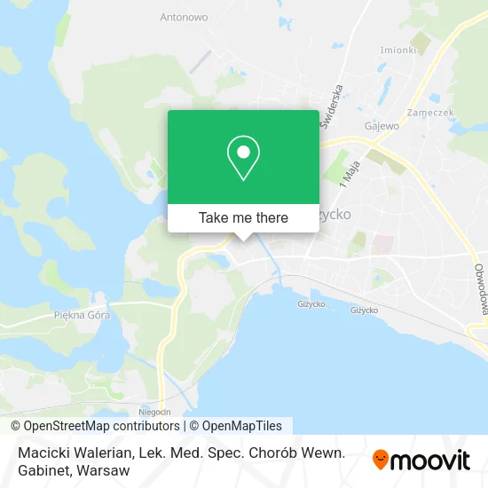 Macicki Walerian, Lek. Med. Spec. Chorób Wewn. Gabinet map