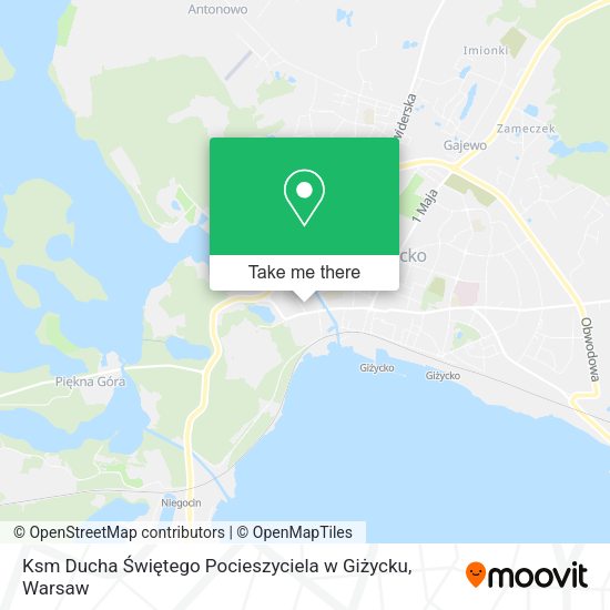 Ksm Ducha Świętego Pocieszyciela w Giżycku map