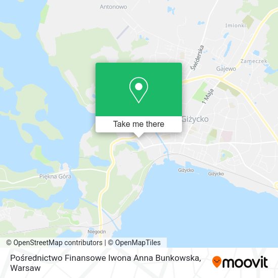 Pośrednictwo Finansowe Iwona Anna Bunkowska map