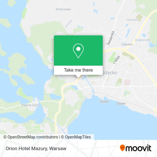 Orion Hotel Mazury map