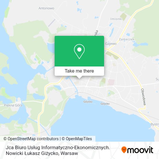 Jca Biuro Usług Informatyczno-Ekonomicznych. Nowicki Łukasz Giżycko map