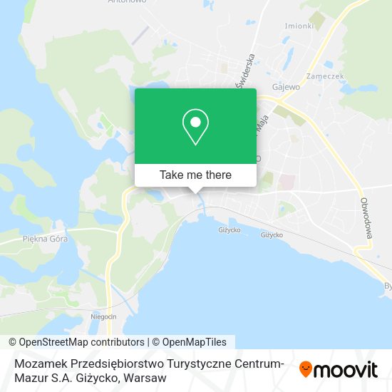 Карта Mozamek Przedsiębiorstwo Turystyczne Centrum-Mazur S.A. Giżycko