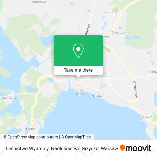 Leśnictwo Wydminy. Nadleśnictwo Giżycko map