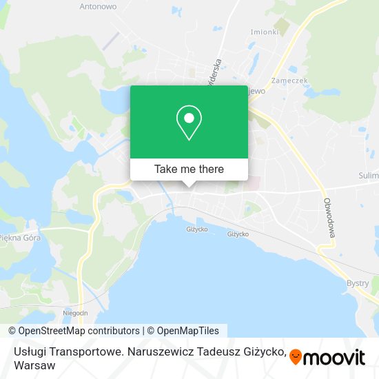 Usługi Transportowe. Naruszewicz Tadeusz Giżycko map