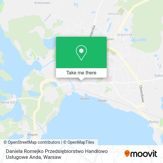 Daniela Romejko Przedsiębiorstwo Handlowo Usługowe Anda map