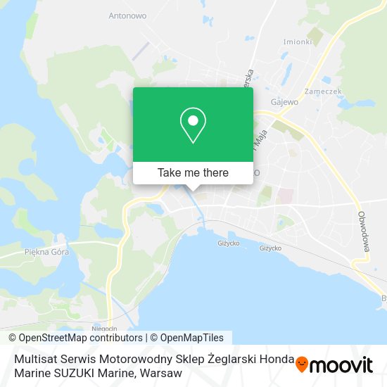 Multisat Serwis Motorowodny Sklep Żeglarski Honda Marine SUZUKI Marine map