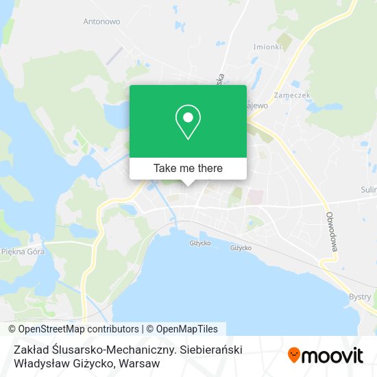 Zakład Ślusarsko-Mechaniczny. Siebierański Władysław Giżycko map