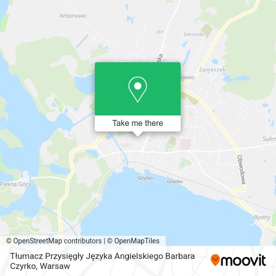 Tłumacz Przysięgły Języka Angielskiego Barbara Czyrko map