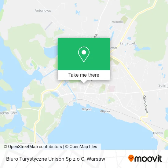 Карта Biuro Turystyczne Unison Sp z o O