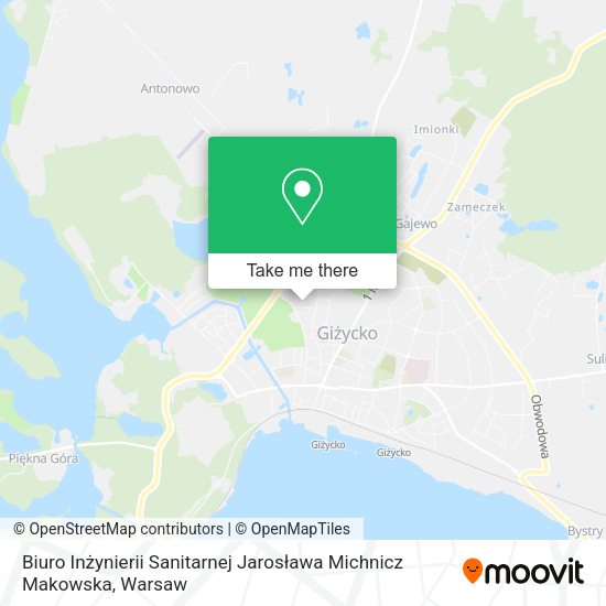 Biuro Inżynierii Sanitarnej Jarosława Michnicz Makowska map