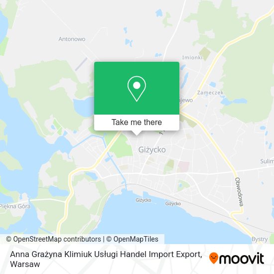 Anna Grażyna Klimiuk Usługi Handel Import Export map