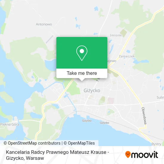 Kancelaria Radcy Prawnego Mateusz Krause - Gizycko map