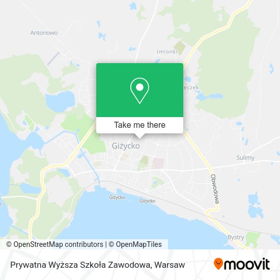 Карта Prywatna Wyższa Szkoła Zawodowa