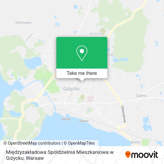 Międzyzakładowa Spółdzielnia Mieszkaniowa w Giżycku map