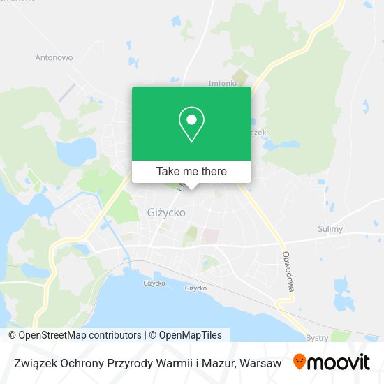 Związek Ochrony Przyrody Warmii i Mazur map