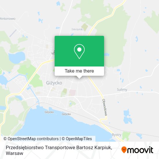 Карта Przedsiębiorstwo Transportowe Bartosz Karpiuk