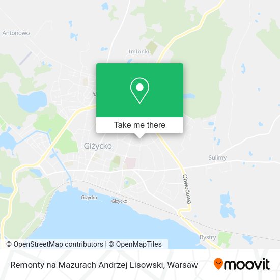 Remonty na Mazurach Andrzej Lisowski map