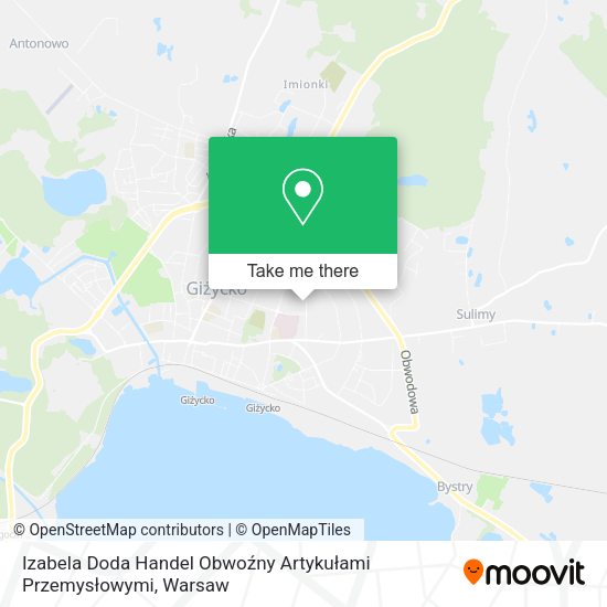 Izabela Doda Handel Obwoźny Artykułami Przemysłowymi map