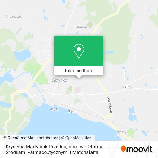 Krystyna Martyniuk Przedsiębiorstwo Obrotu Środkami Farmaceutycznymi i Materiałami Medycznymi map