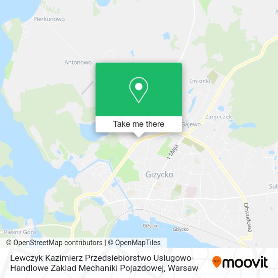 Lewczyk Kazimierz Przedsiebiorstwo Uslugowo-Handlowe Zaklad Mechaniki Pojazdowej map