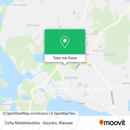 Zofia Niedźwiedzka - Gizycko map