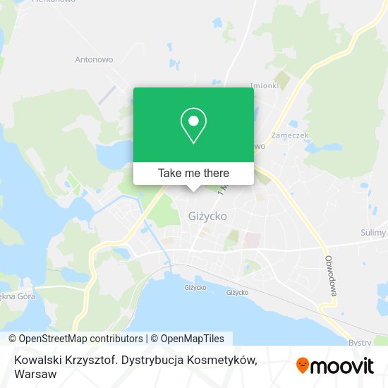 Kowalski Krzysztof. Dystrybucja Kosmetyków map