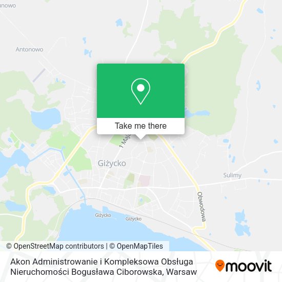 Akon Administrowanie i Kompleksowa Obsługa Nieruchomości Bogusława Ciborowska map